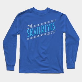 SKateReyes - Retro (Blue Writing) Long Sleeve T-Shirt